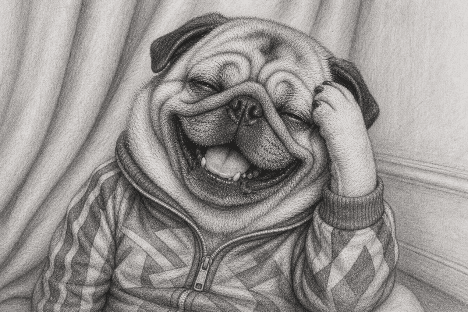 Puggsy giggling at nothing, take one.