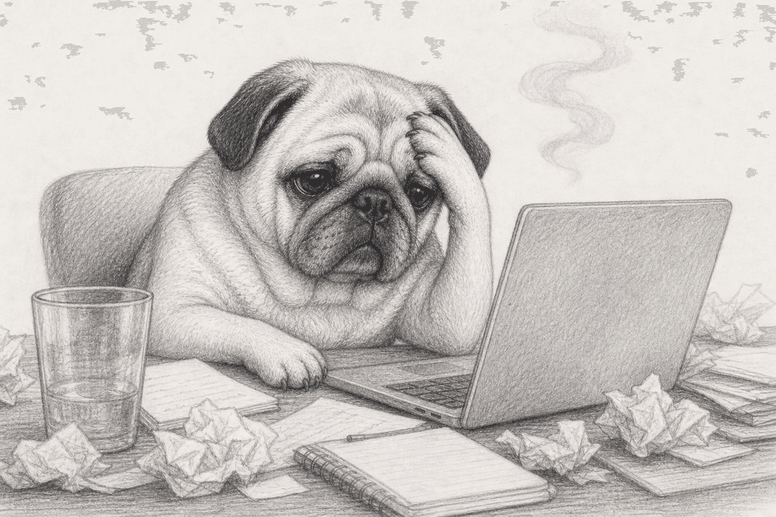 Puggsy starting the morning loop before he is awake.